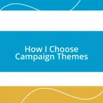 How I Choose Campaign Themes