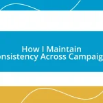 How I Maintain Consistency Across Campaigns