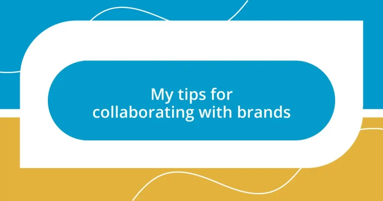 My tips for collaborating with brands